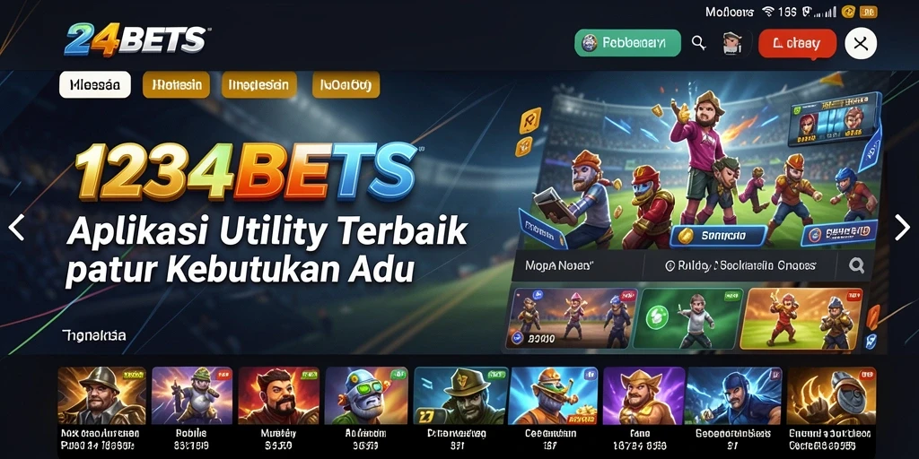 Tampilan antarmuka praktis aplikasi 1234BETS yang memudahkan pengguna.
