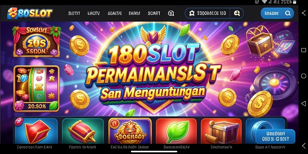Tampilan gameplay seru dari 180SLOT yang penuh dengan warna.