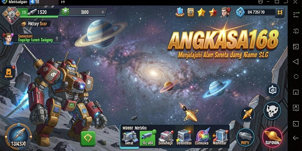 Gameplay luar angkasa yang seru dan penuh strategi.