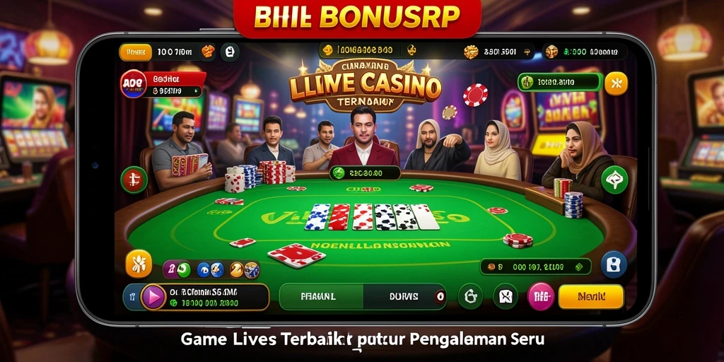 Tampilan gameplay Live Casino yang menarik dan interaktif.
