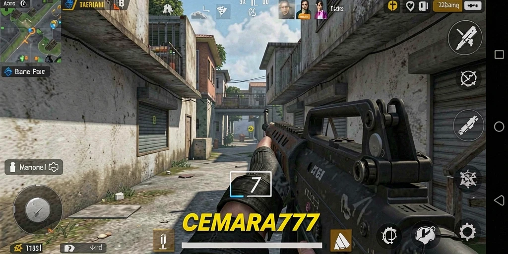 Tampilan gameplay CEMARA777 yang intens dengan aksi menegangkan.