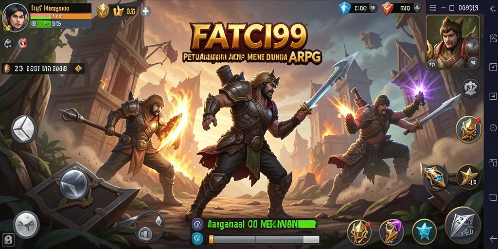 Tampilan menarik dari gameplay menyerang monster dalam FATCI99.