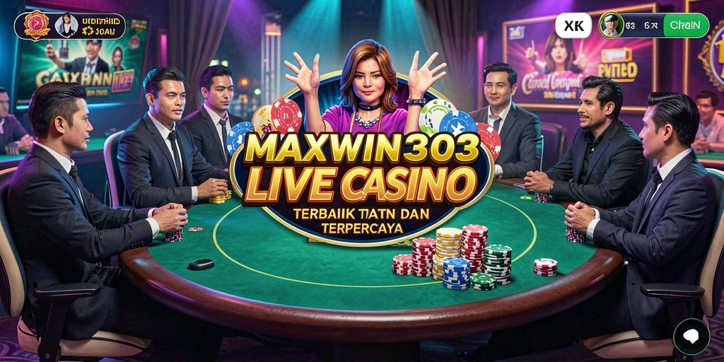 Tampilan penuh aksi dari permainan Live Casino di MAXWIN303.