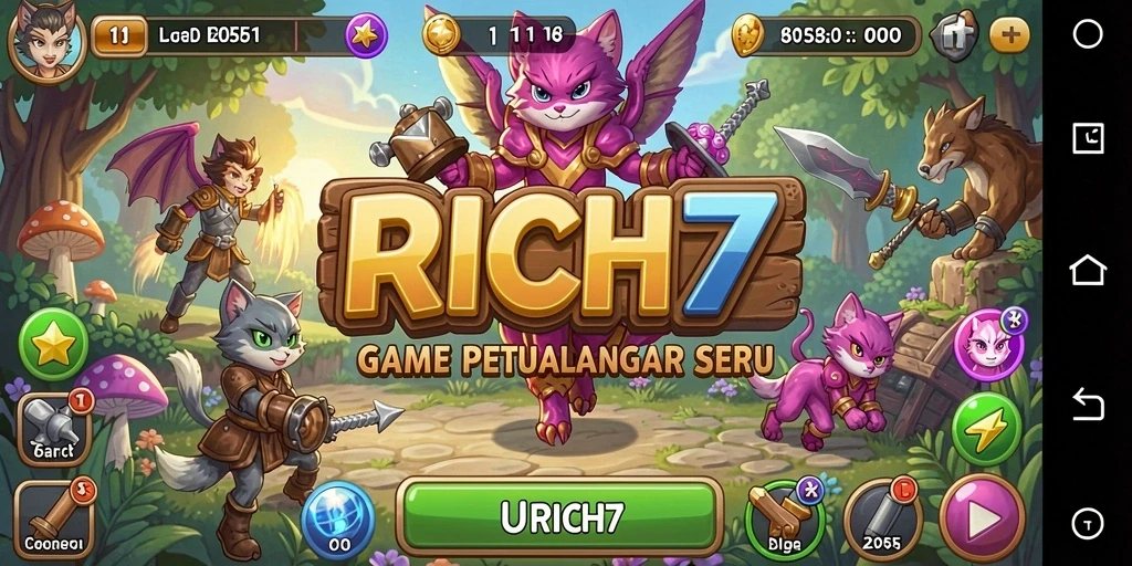 Tampilan gameplay RICH7 yang menarik dan mengasyikkan.